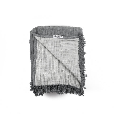 Dream Throw Turkish Cotton Charcoal