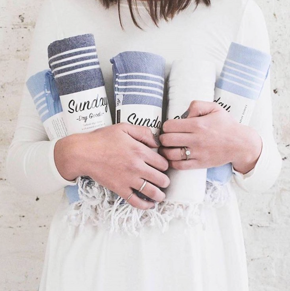 Turkish Towels Holding Mixed blues