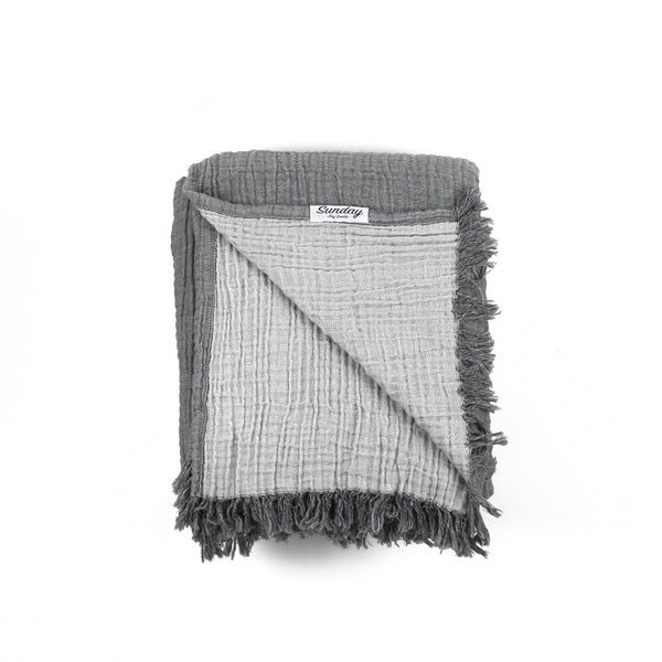 Dream Throw Turkish Cotton Charcoal 