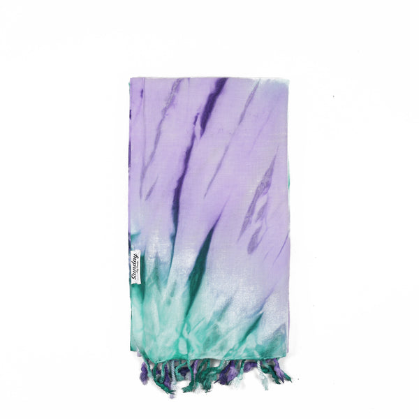 Turkish Towel Tie Dye Violet and Deep Sea